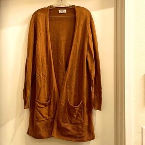 Tan/Brown Long Sweater Cardigan